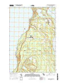 Beaver Island North Michigan Current topographic map, 1:24000 scale, 7.5 X 7.5 Minute, Year 2016