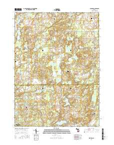 Bedford Michigan Current topographic map, 1:24000 scale, 7.5 X 7.5 Minute, Year 2017