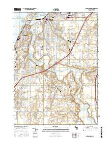 Benton Harbor Michigan Current topographic map, 1:24000 scale, 7.5 X 7.5 Minute, Year 2017