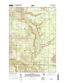 Benzonia Michigan Current topographic map, 1:24000 scale, 7.5 X 7.5 Minute, Year 2017