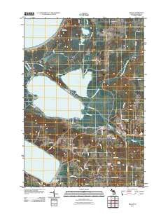Beulah Michigan Historical topographic map, 1:24000 scale, 7.5 X 7.5 Minute, Year 2011