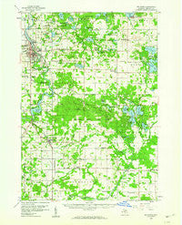 Big Rapids Michigan Historical topographic map, 1:62500 scale, 15 X 15 Minute, Year 1958