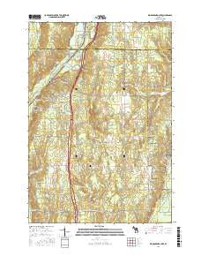 Big Bradford Lake Michigan Current topographic map, 1:24000 scale, 7.5 X 7.5 Minute, Year 2017
