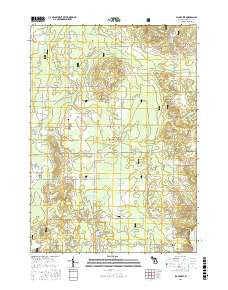 Big Prairie Michigan Current topographic map, 1:24000 scale, 7.5 X 7.5 Minute, Year 2017
