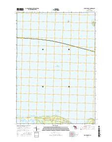 Big Stone Bay Michigan Current topographic map, 1:24000 scale, 7.5 X 7.5 Minute, Year 2017