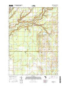 Bridgeton Michigan Current topographic map, 1:24000 scale, 7.5 X 7.5 Minute, Year 2017