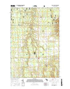 Bruce Crossing Michigan Current topographic map, 1:24000 scale, 7.5 X 7.5 Minute, Year 2017