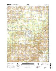 Burnips Michigan Current topographic map, 1:24000 scale, 7.5 X 7.5 Minute, Year 2017