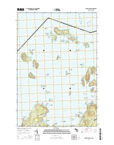 Burnt Island Michigan Historical topographic map, 1:24000 scale, 7.5 X 7.5 Minute, Year 2014