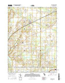 Burr Oak Michigan Current topographic map, 1:24000 scale, 7.5 X 7.5 Minute, Year 2016