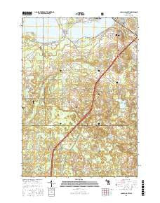 Cadillac South Michigan Current topographic map, 1:24000 scale, 7.5 X 7.5 Minute, Year 2016