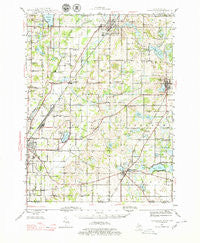 Cassopolis Michigan Historical topographic map, 1:62500 scale, 15 X 15 Minute, Year 1945