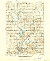 Cedar Springs Michigan Historical topographic map, 1:62500 scale, 15 X 15 Minute, Year 1918