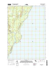Cedar River Michigan Current topographic map, 1:24000 scale, 7.5 X 7.5 Minute, Year 2016
