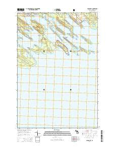 Cedarville Michigan Historical topographic map, 1:24000 scale, 7.5 X 7.5 Minute, Year 2014