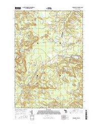 Chabeneau Lake Michigan Current topographic map, 1:24000 scale, 7.5 X 7.5 Minute, Year 2017