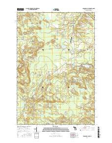 Chabeneau Lake Michigan Current topographic map, 1:24000 scale, 7.5 X 7.5 Minute, Year 2017