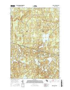 Chaney Lake Michigan Current topographic map, 1:24000 scale, 7.5 X 7.5 Minute, Year 2017