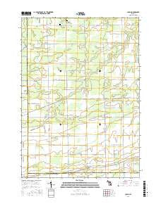 Chapin Michigan Current topographic map, 1:24000 scale, 7.5 X 7.5 Minute, Year 2017