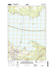 Cheboygan Michigan Current topographic map, 1:24000 scale, 7.5 X 7.5 Minute, Year 2017