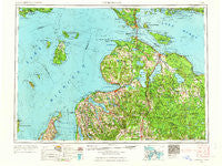 Cheboygan Michigan Historical topographic map, 1:250000 scale, 1 X 2 Degree, Year 1955