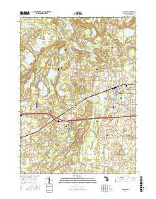 Chelsea Michigan Current topographic map, 1:24000 scale, 7.5 X 7.5 Minute, Year 2017