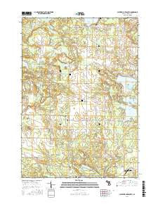Chippewa Lake South Michigan Current topographic map, 1:24000 scale, 7.5 X 7.5 Minute, Year 2017