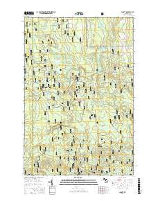 Choate Michigan Current topographic map, 1:24000 scale, 7.5 X 7.5 Minute, Year 2017