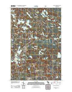 Corner Lake Michigan Historical topographic map, 1:24000 scale, 7.5 X 7.5 Minute, Year 2011