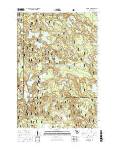 Corner Lake Michigan Current topographic map, 1:24000 scale, 7.5 X 7.5 Minute, Year 2017