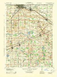 Corunna Michigan Historical topographic map, 1:62500 scale, 15 X 15 Minute, Year 1944