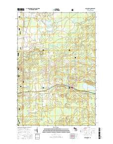 Covington Michigan Current topographic map, 1:24000 scale, 7.5 X 7.5 Minute, Year 2016