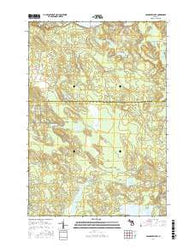 Cranberry Lake Michigan Current topographic map, 1:24000 scale, 7.5 X 7.5 Minute, Year 2017