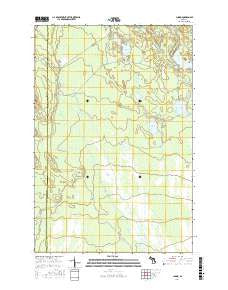 Cusino Michigan Current topographic map, 1:24000 scale, 7.5 X 7.5 Minute, Year 2017