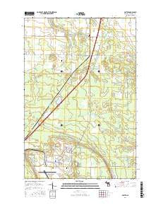 Dafter Michigan Current topographic map, 1:24000 scale, 7.5 X 7.5 Minute, Year 2017