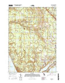 Dalton Michigan Current topographic map, 1:24000 scale, 7.5 X 7.5 Minute, Year 2017