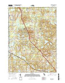 Davisburg Michigan Current topographic map, 1:24000 scale, 7.5 X 7.5 Minute, Year 2017