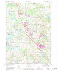 Davisburg Michigan Historical topographic map, 1:24000 scale, 7.5 X 7.5 Minute, Year 1968