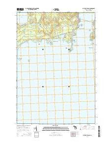 De Tour Village Michigan Historical topographic map, 1:24000 scale, 7.5 X 7.5 Minute, Year 2014