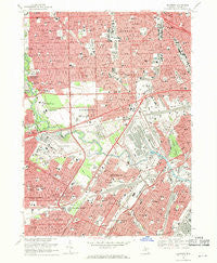 Dearborn Michigan Historical topographic map, 1:24000 scale, 7.5 X 7.5 Minute, Year 1968