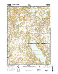 Delton Michigan Current topographic map, 1:24000 scale, 7.5 X 7.5 Minute, Year 2016