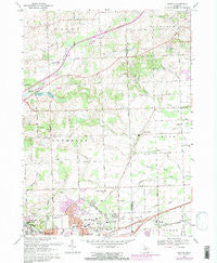 Denton Michigan Historical topographic map, 1:24000 scale, 7.5 X 7.5 Minute, Year 1969