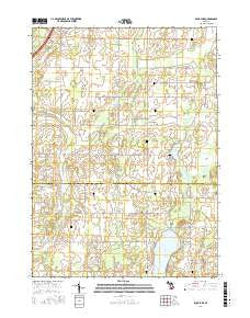 Duck Lake Michigan Current topographic map, 1:24000 scale, 7.5 X 7.5 Minute, Year 2017