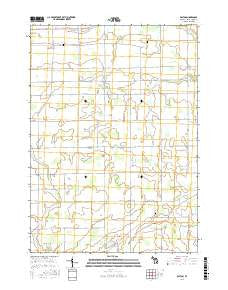 Easton Michigan Current topographic map, 1:24000 scale, 7.5 X 7.5 Minute, Year 2016