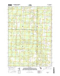 Estey Michigan Current topographic map, 1:24000 scale, 7.5 X 7.5 Minute, Year 2016