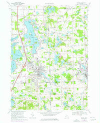 Fenton Michigan Historical topographic map, 1:24000 scale, 7.5 X 7.5 Minute, Year 1969