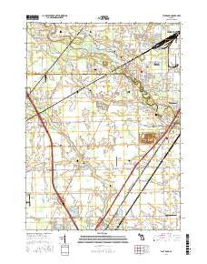 Flat Rock Michigan Current topographic map, 1:24000 scale, 7.5 X 7.5 Minute, Year 2017