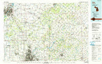 Flint Michigan Historical topographic map, 1:100000 scale, 30 X 60 Minute, Year 1990