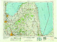 Flint Michigan Historical topographic map, 1:250000 scale, 1 X 2 Degree, Year 1958
