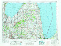 Flint Michigan Historical topographic map, 1:250000 scale, 1 X 2 Degree, Year 1954